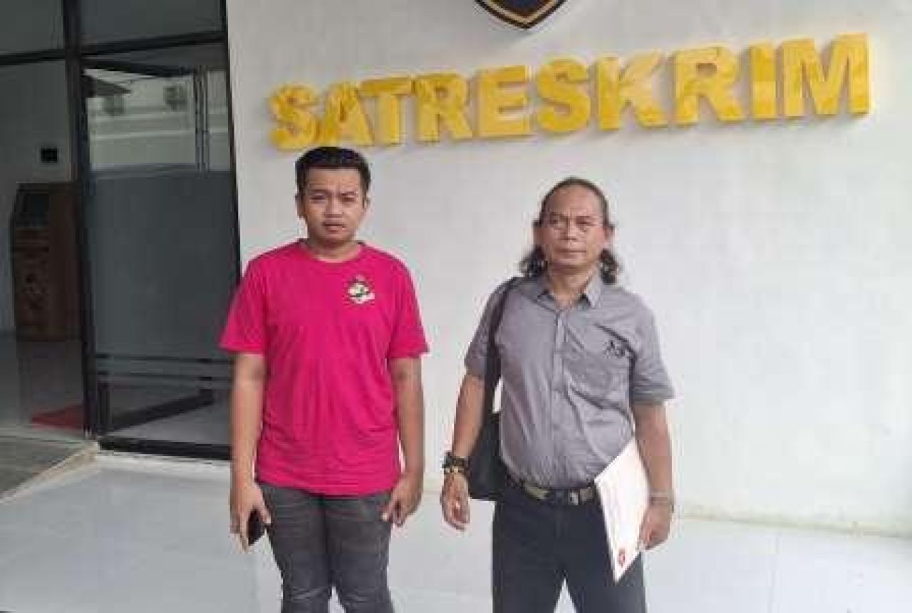 Wahyu Budianto dan Sukardi usai di Polres Pamekasan