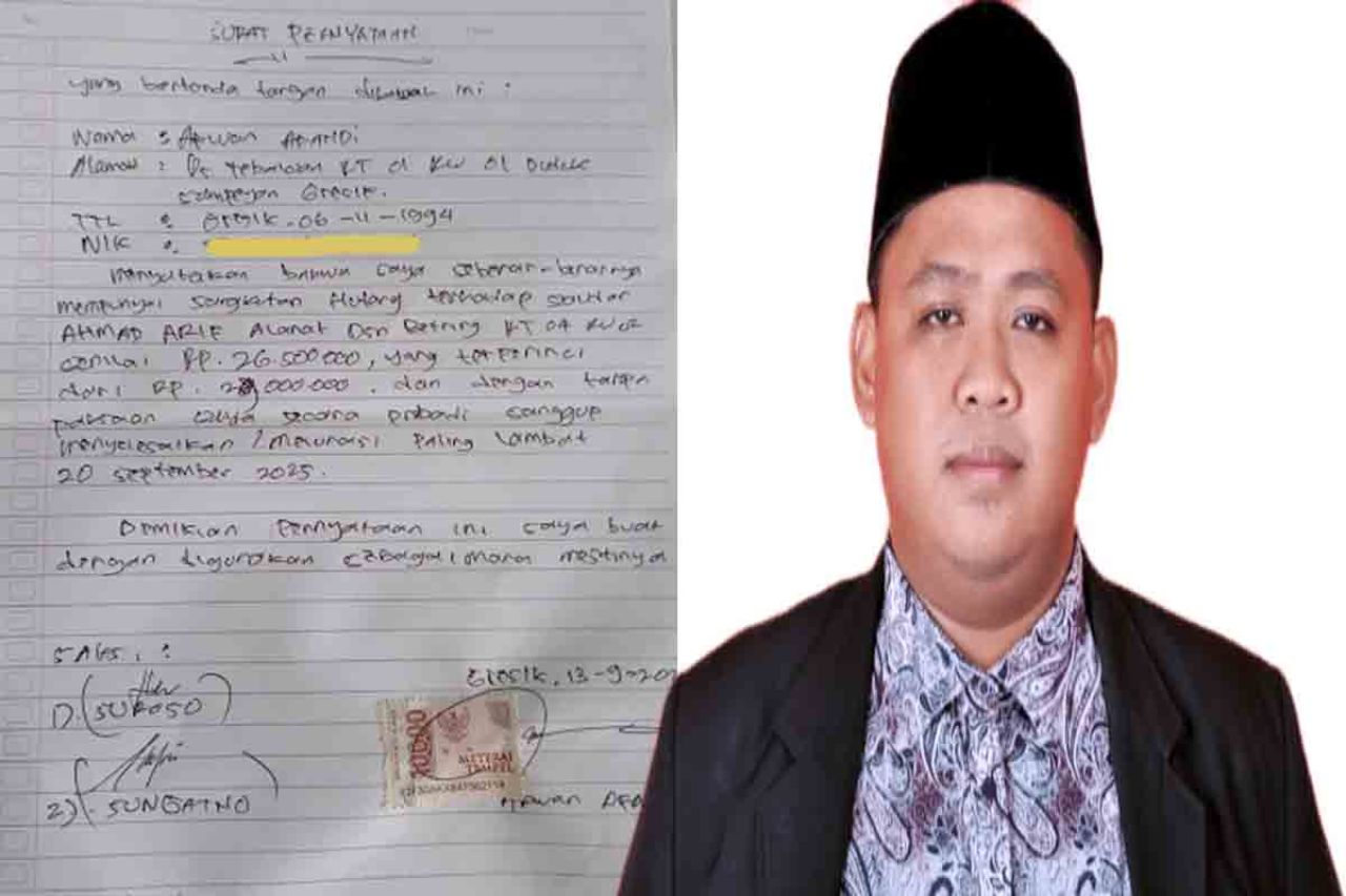 Afuan Afandi dan surat pernyataan yang dibuatnya