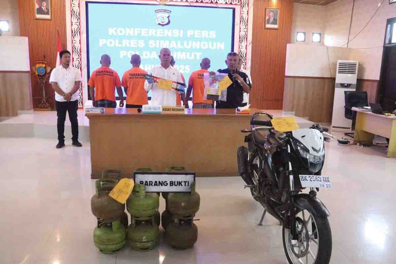 Konpers pencurian tabung gas di Polres Simalungun