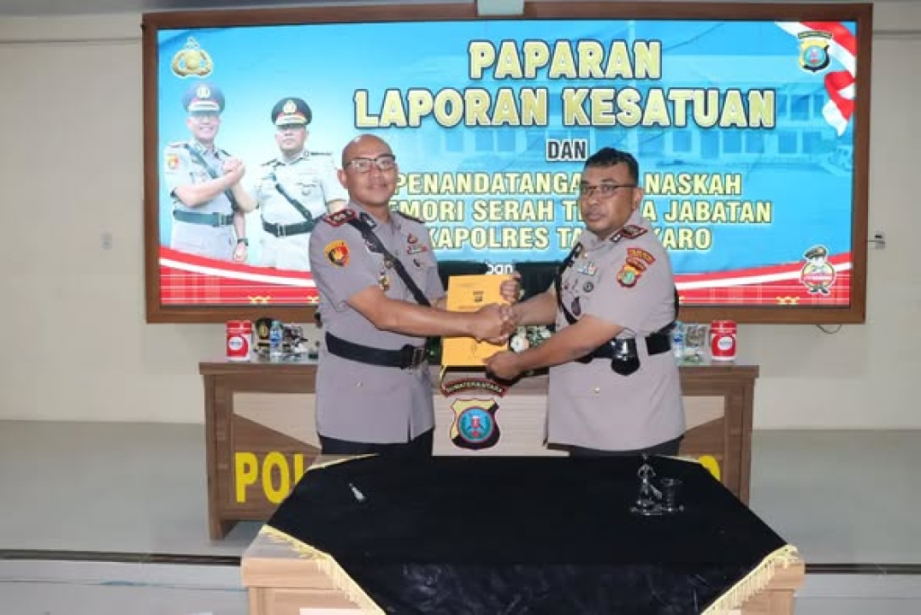Penyerahan jabatan Kapolres Tanah Karo