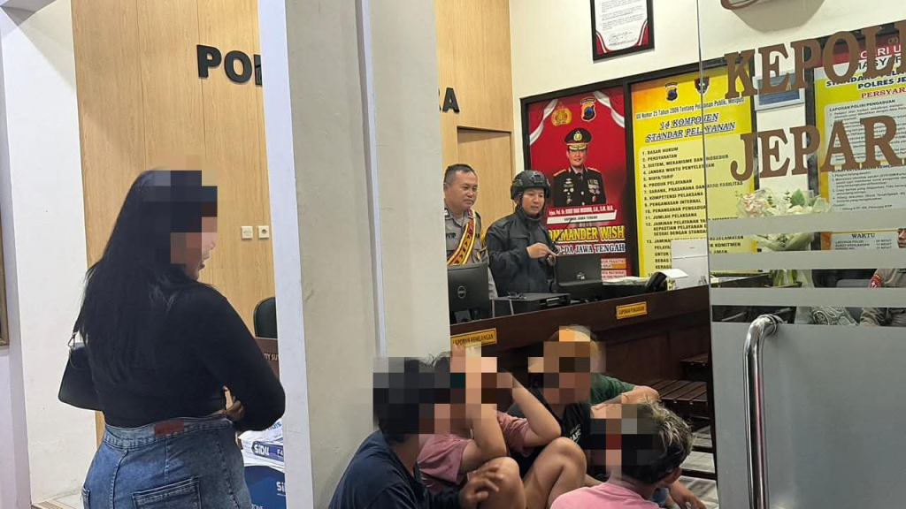 Belasan remaja yang diamankan Polres Jepara