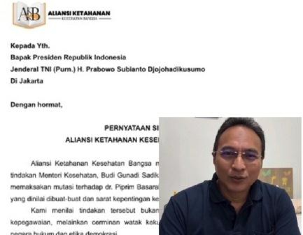 Pernyataan sikap Aliansi Ketahanan Kesehatan Bangsa dan dr Piprim Basarah Yanuarso