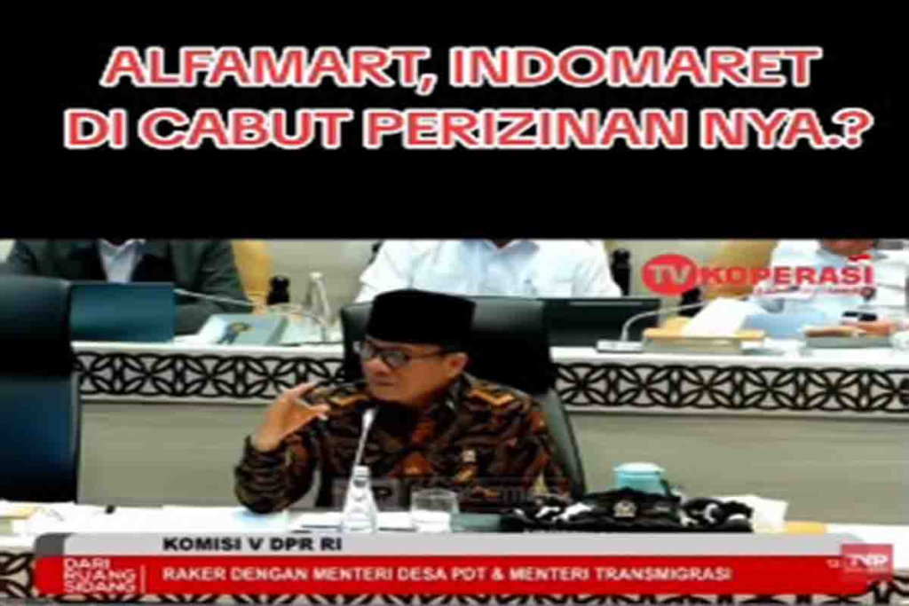 Menteri Desa dan Pembangunan Daerah Tertinggal (Mendes PDT), Yandri Susanto saat raker dengan DPR