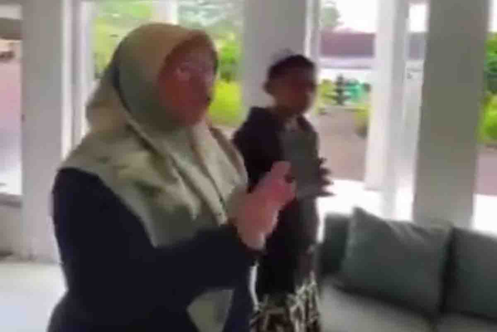 Petikan video seorang wanita yang mengaku istri Polisi