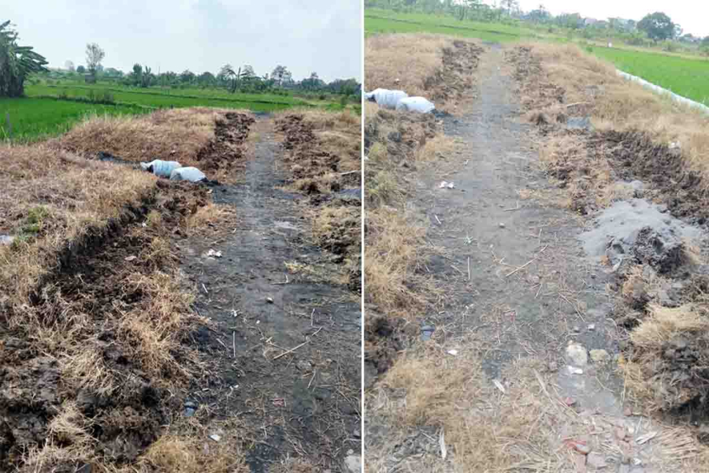 Tumpukan limbah slag aluminium ditemukan di Dusun Ploso, Desa Kalipadang
