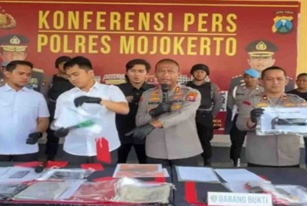 AKBP Ihram Kustarto dan jajaran saat konpers