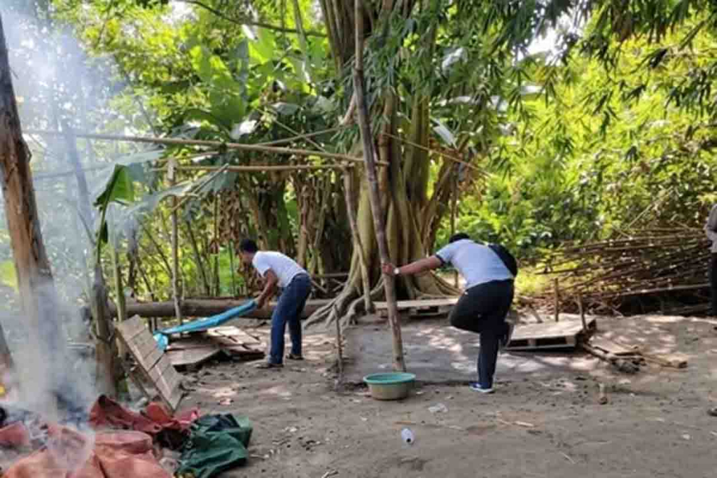 Polsek Tulangan membongkar arena sabung ayam di Desa Kemantren
