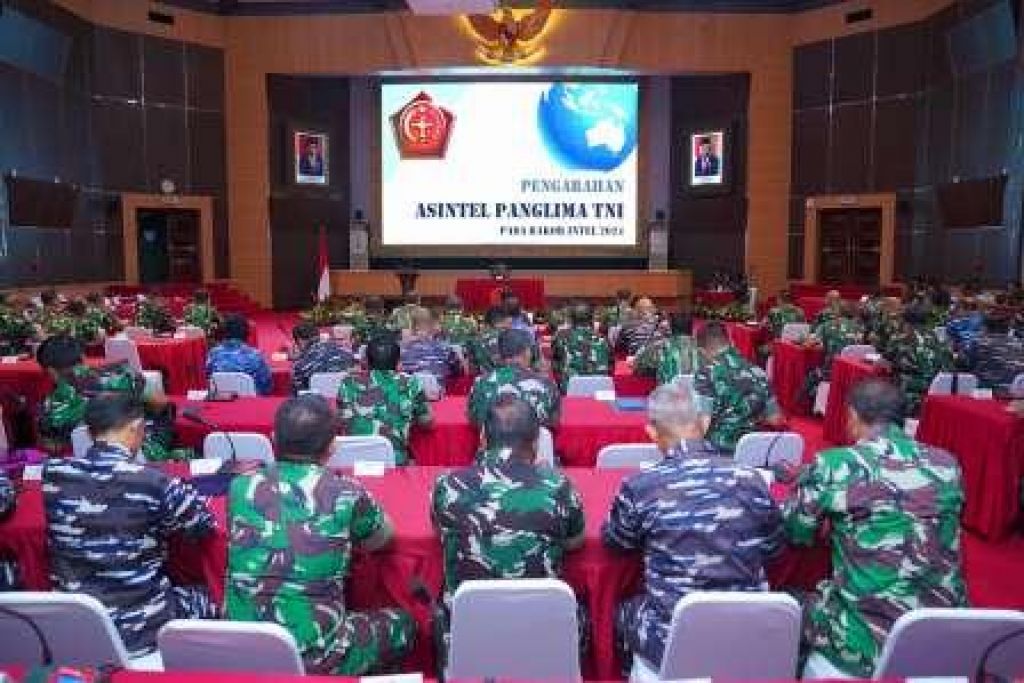 Rapat Koordinasi Intelijen TNI Tahun 2024, di Aula Gatot Soebroto Mabes TNI Cilangkap