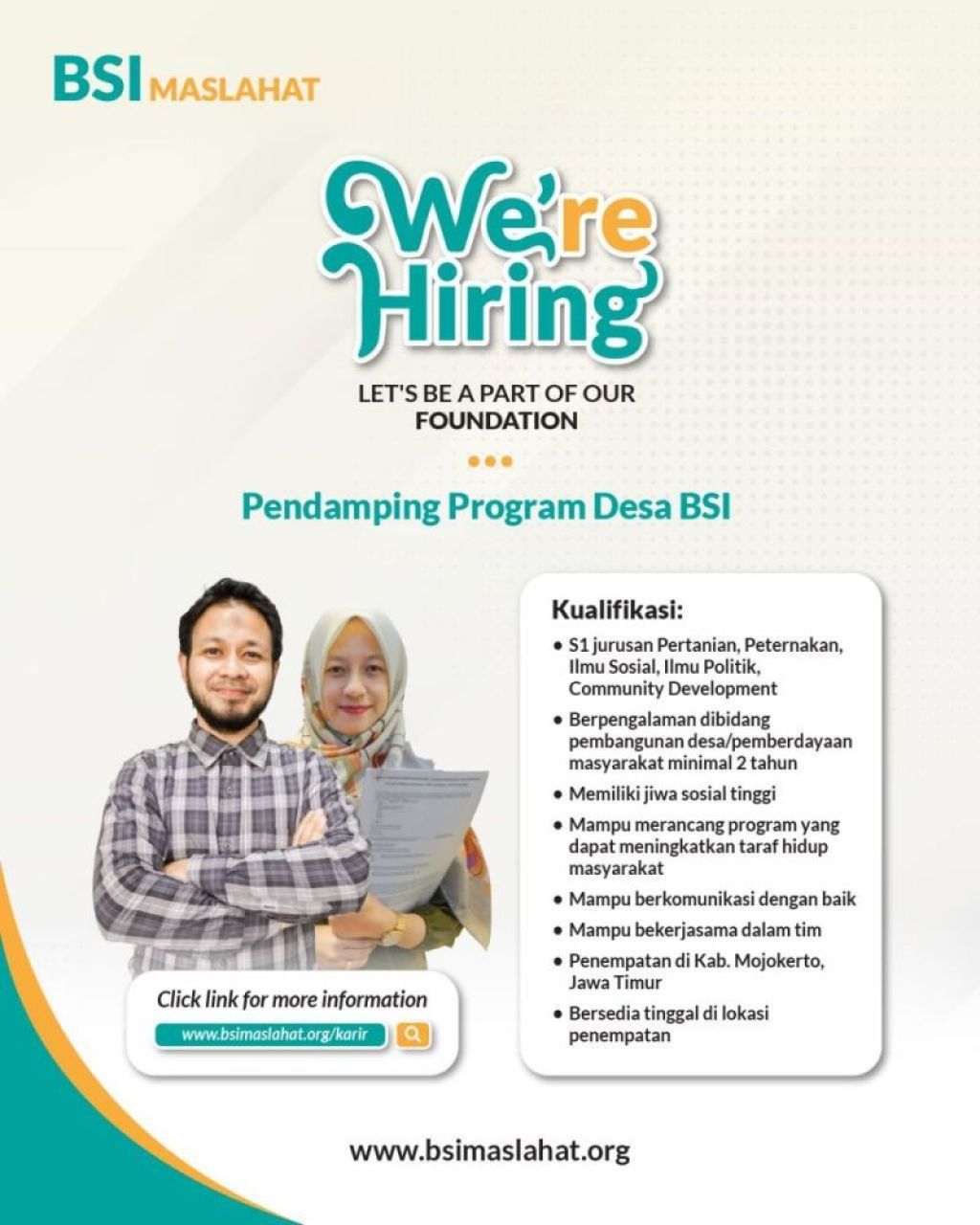 Pengumuman pemdamping desa BSI