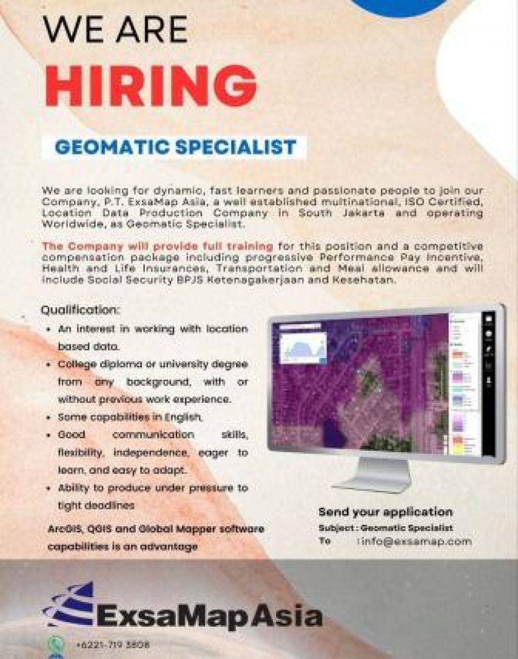 Lowongan kerja di Geomatic Specialist