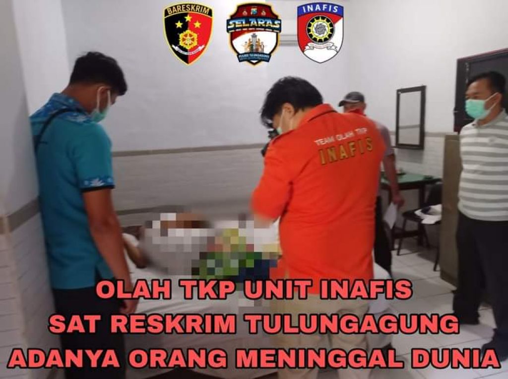 Olah TKP kematian Eko S