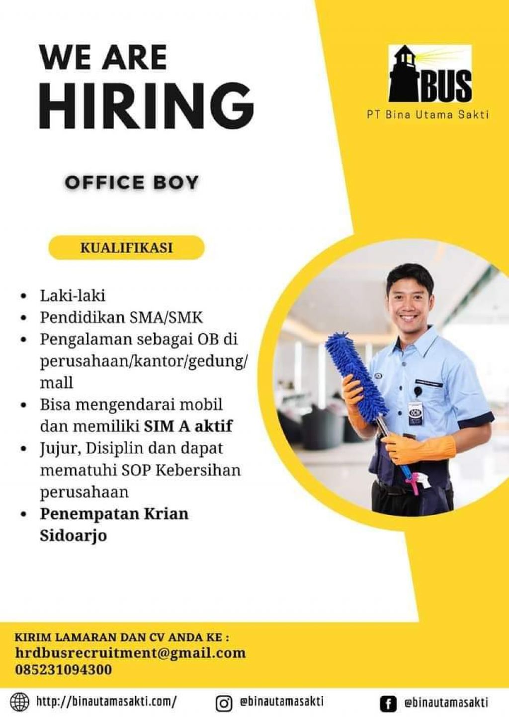 Lowongan kerja di PT Bina Utama Sakti