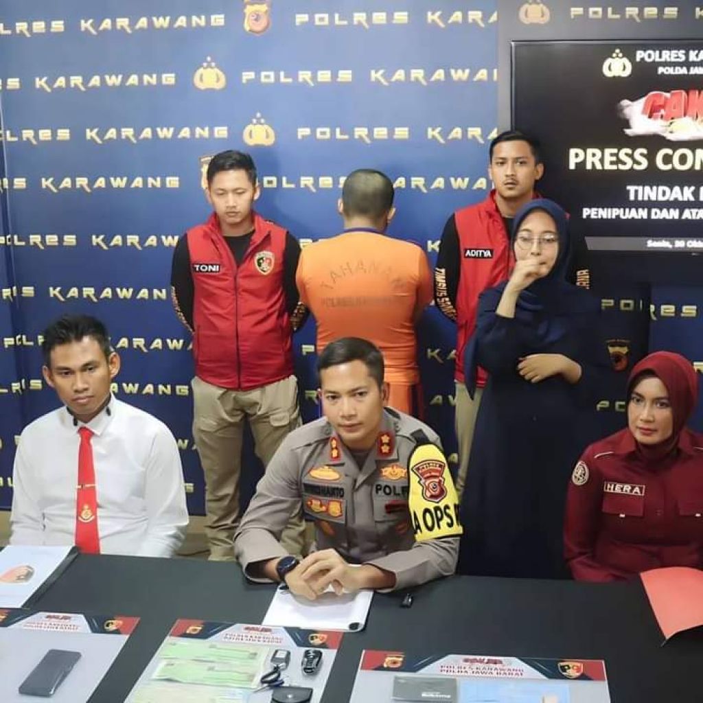 Kapolres Kerawang merilis kasus arisan bodong