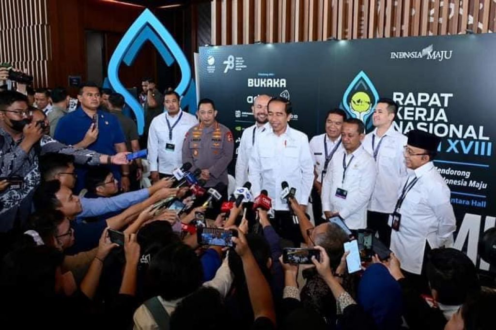 Presiden Jokowi saat sesi wawancara 