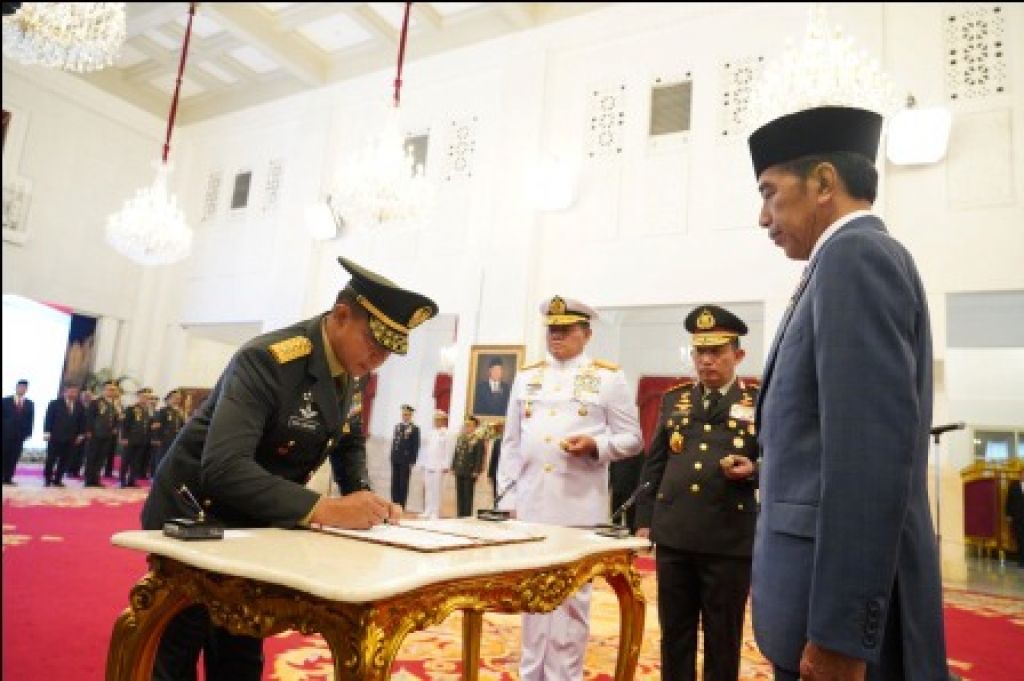 Pelantikan Jenderal TNI Agus Subiyanto, sebagai Kepala Staf Angkatan Darat