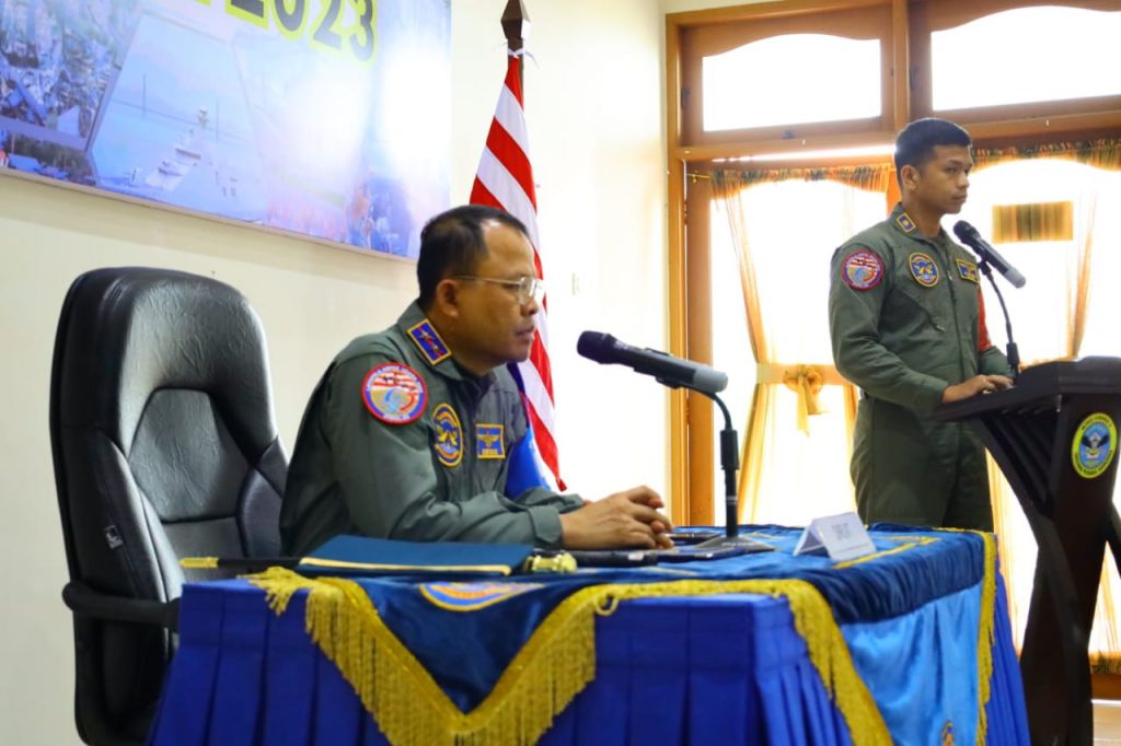 Pelaksanaan Tactical Floor Game (TFG) Tahap Gladi Posko Latihan Operai Laut (Latopla) Aspek Udara TA.2023