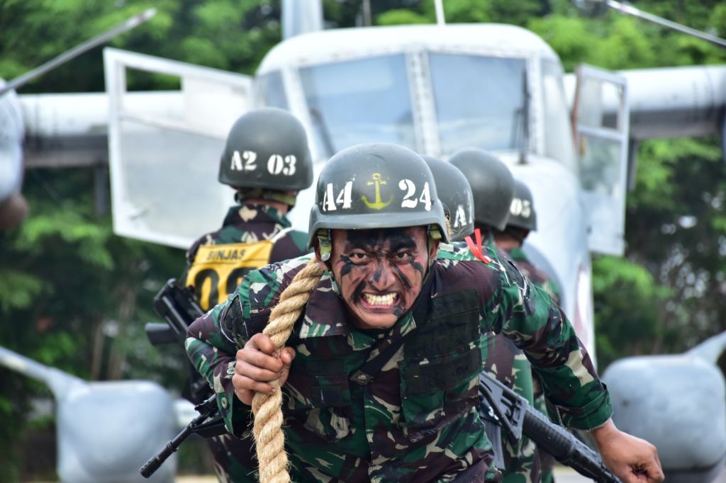 Peserta Lomba Pembinaan Satuan (Binsat) antar satuan jajaran Wing Udara 2