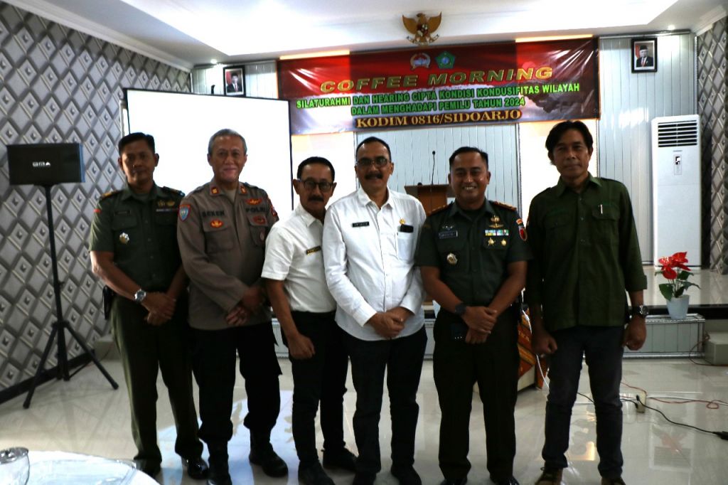 Kodim 0816/Sidoarjo mengadakan kegiatan silahturahmi dengan aparatur pemerintah, media mitra Kodim 0816/Sidoarjo