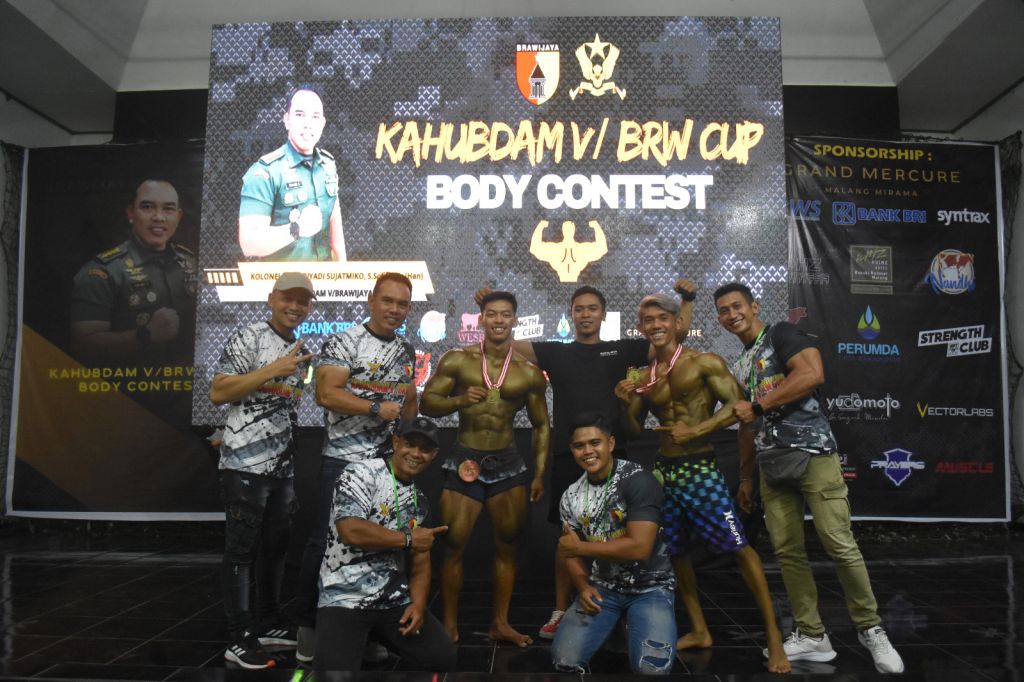 Turnamen body contest yang digelar di Aula Caraka Hubdam Brawijaya