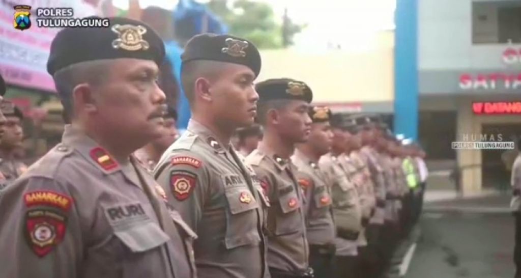 Upacara sertijab di Polres Tulungagung