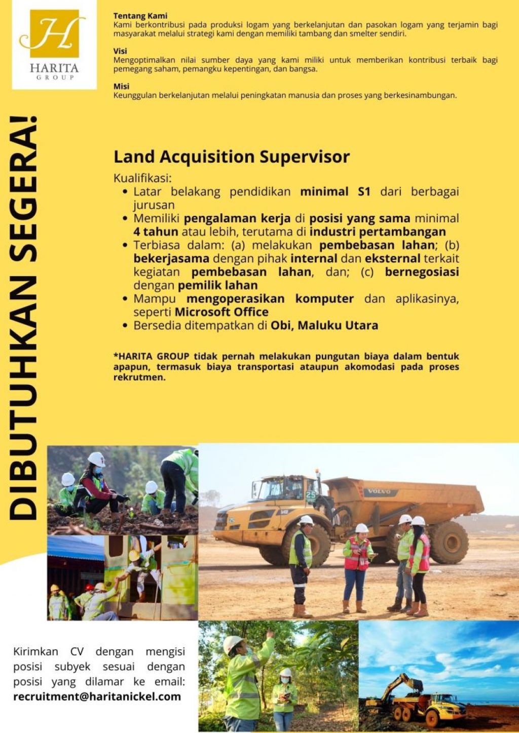Lowongan kerja Harita Group