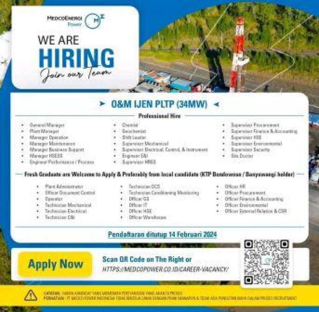 Lowongan kerja MedcoEnergi