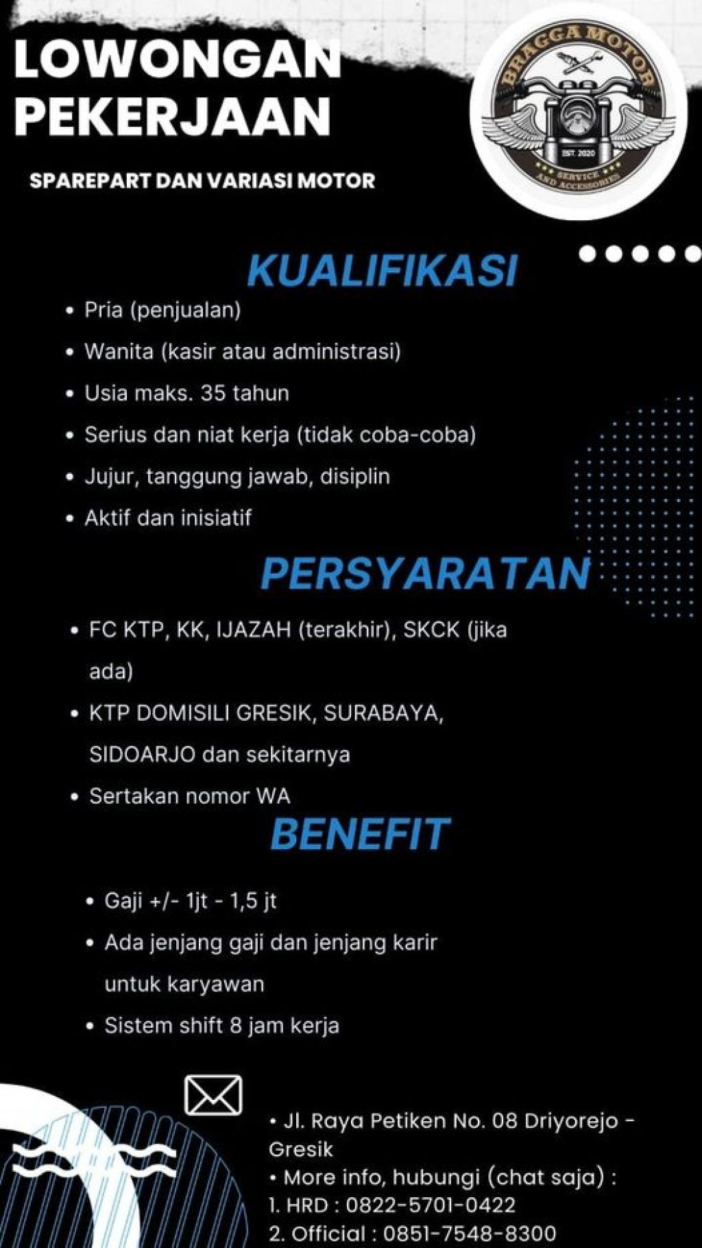 Lowongan Pekerjaan di Bragga Motor