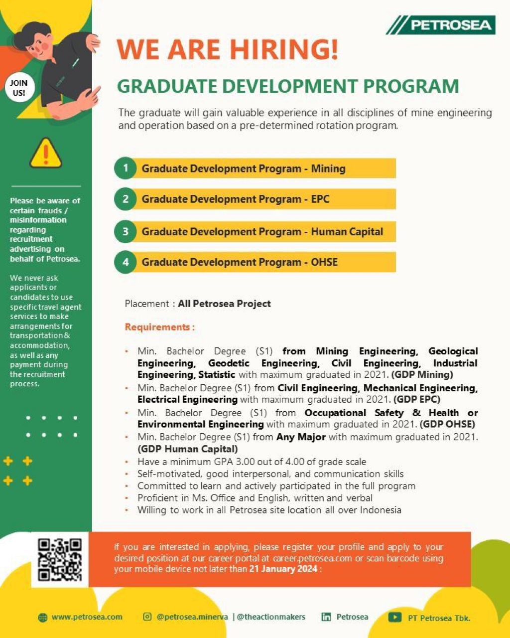Lowongan kerja Petrosea