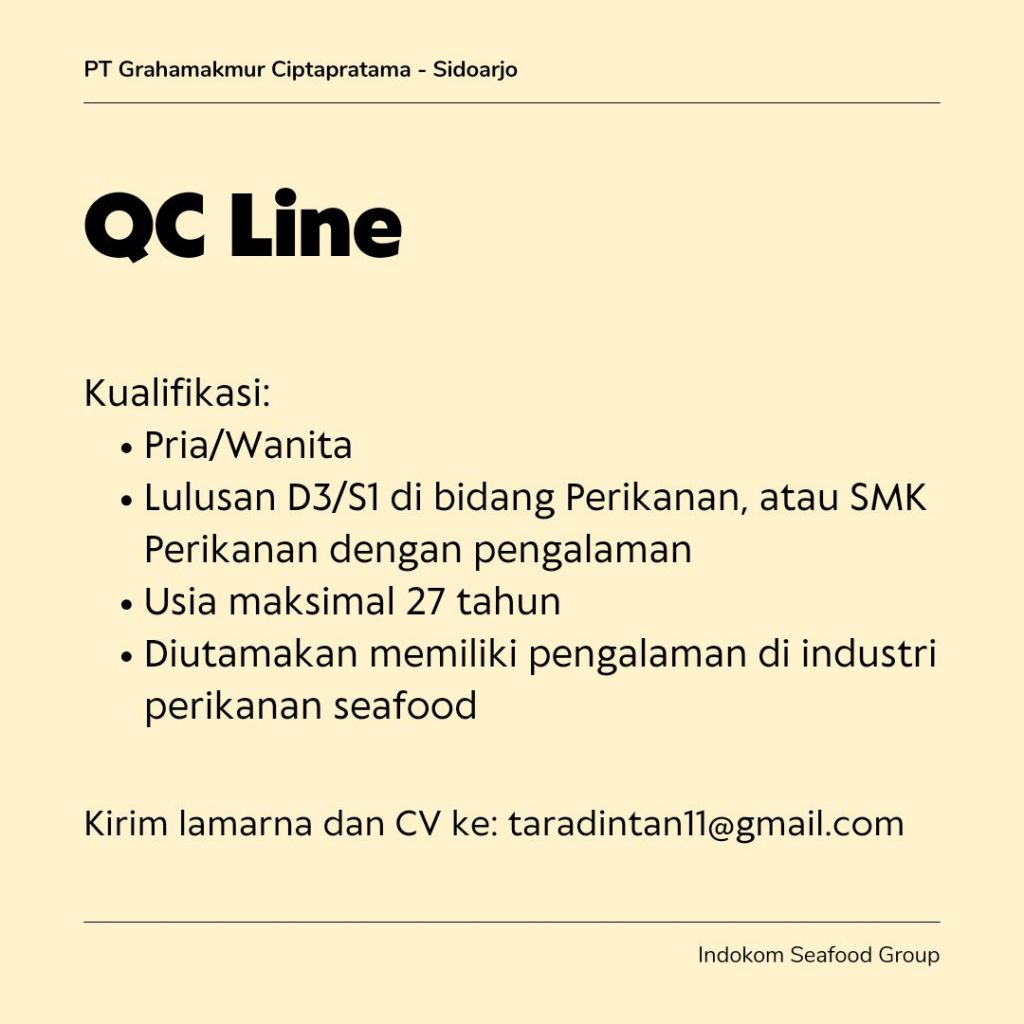 Lowongan kerja di PT Grahamakmur Ciptapratama
