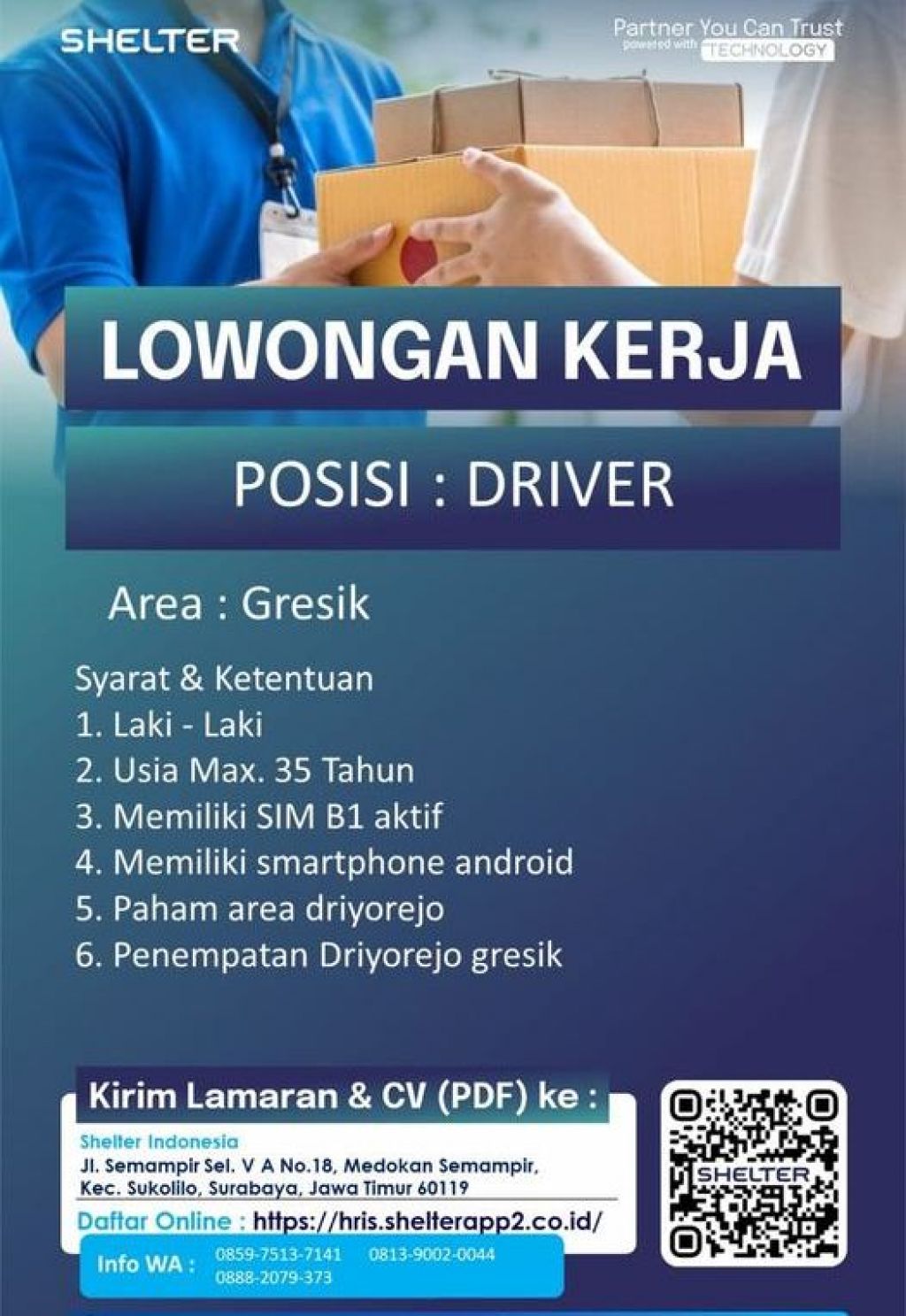 Lowongan kerja Shelter Indonesia