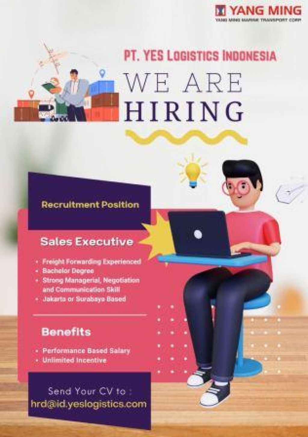 Lowongan kerja di PT Yes Logistics Indonesia